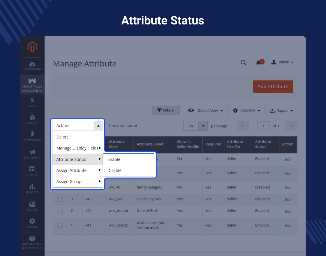 Magento 2 Vendor Attribute Manager Marketplace Add-On