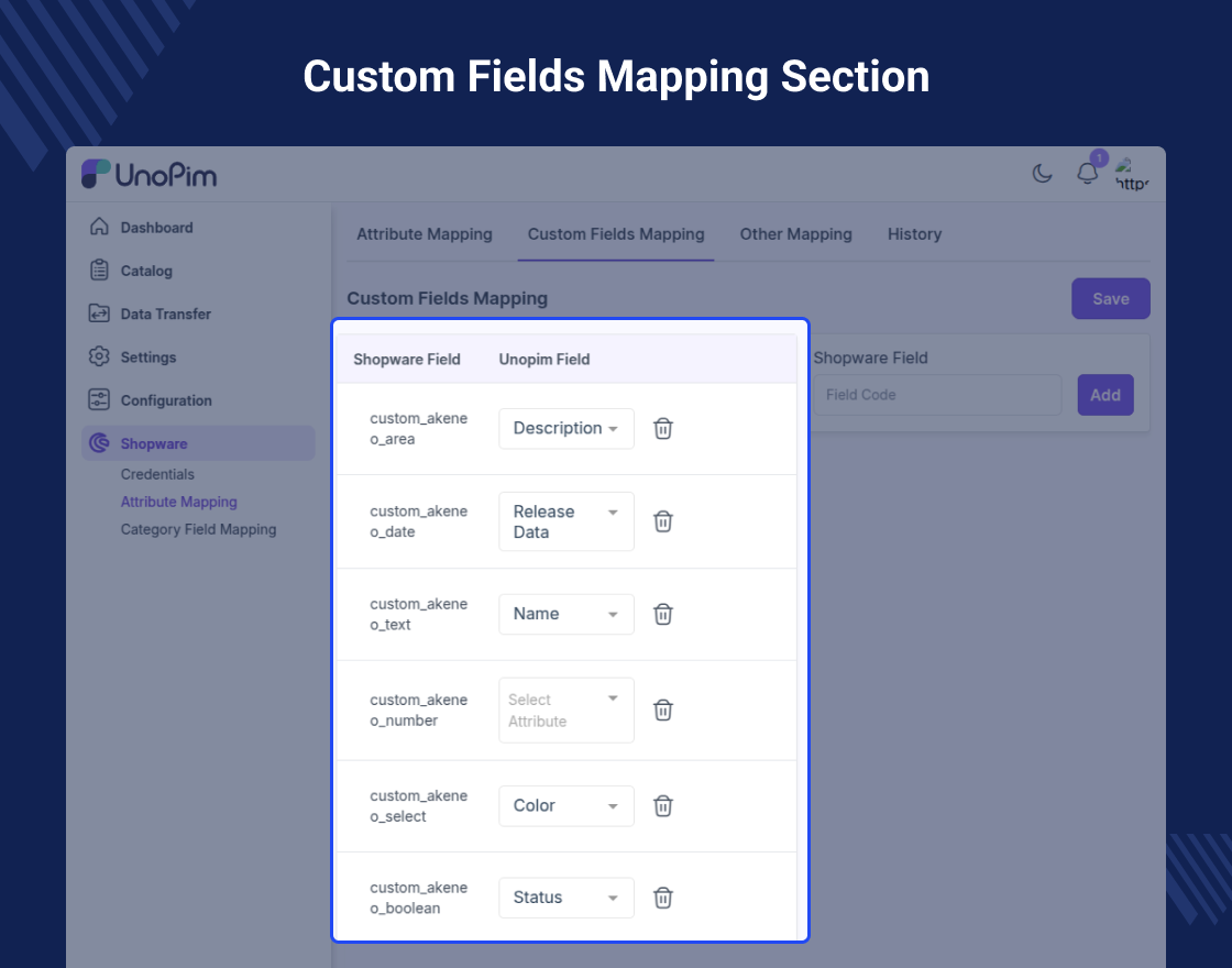 UnoPim Shopware 6 Connector
