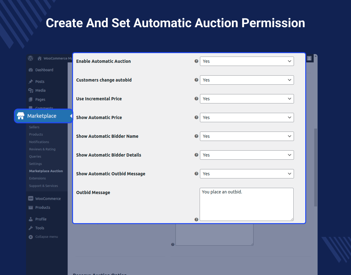 Marketplace Auction for WooCommerce