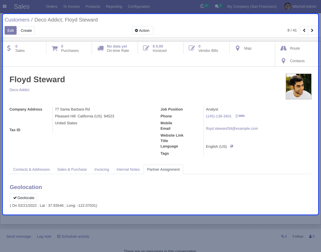 Odoo Partner Map Integration