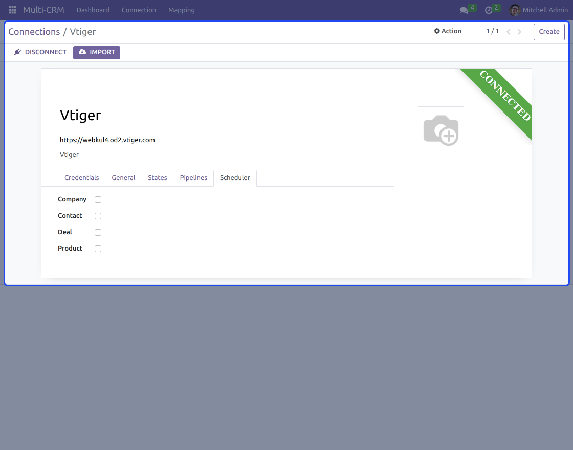 Vtiger Odoo Connector