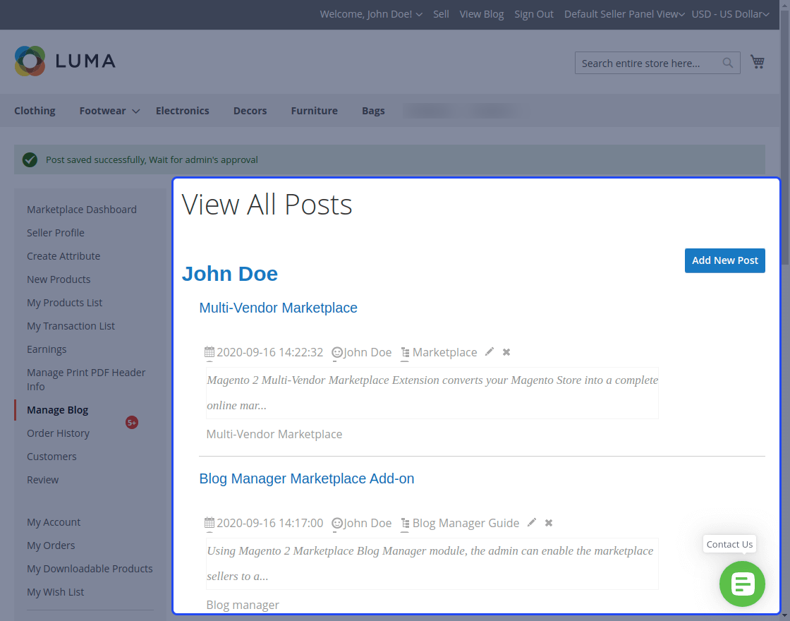 Magento 2 Marketplace Blog Manager