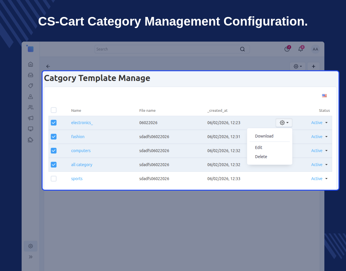 CS-Cart Category Management