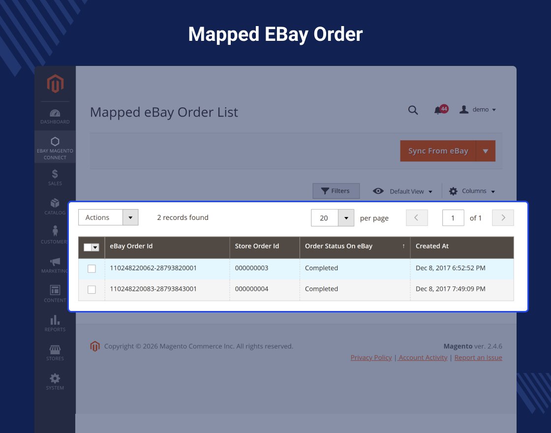 Magento 2 eBay Connector