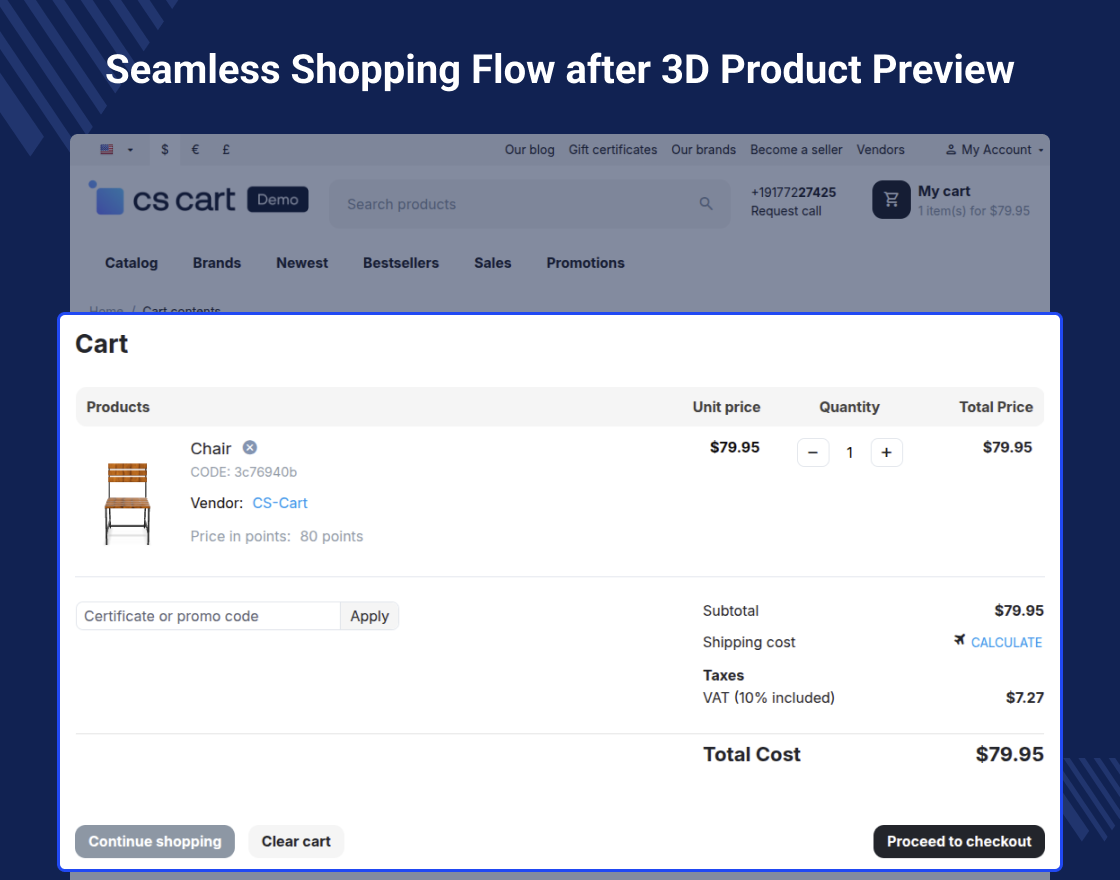 CS-Cart 3D Viewer Using Augmented Reality