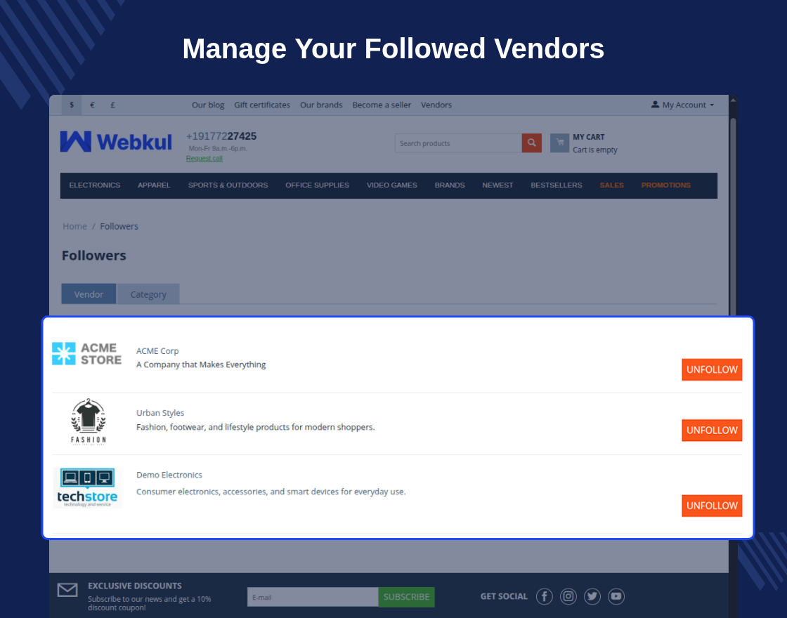 CS-Cart Follow Vendor And Category