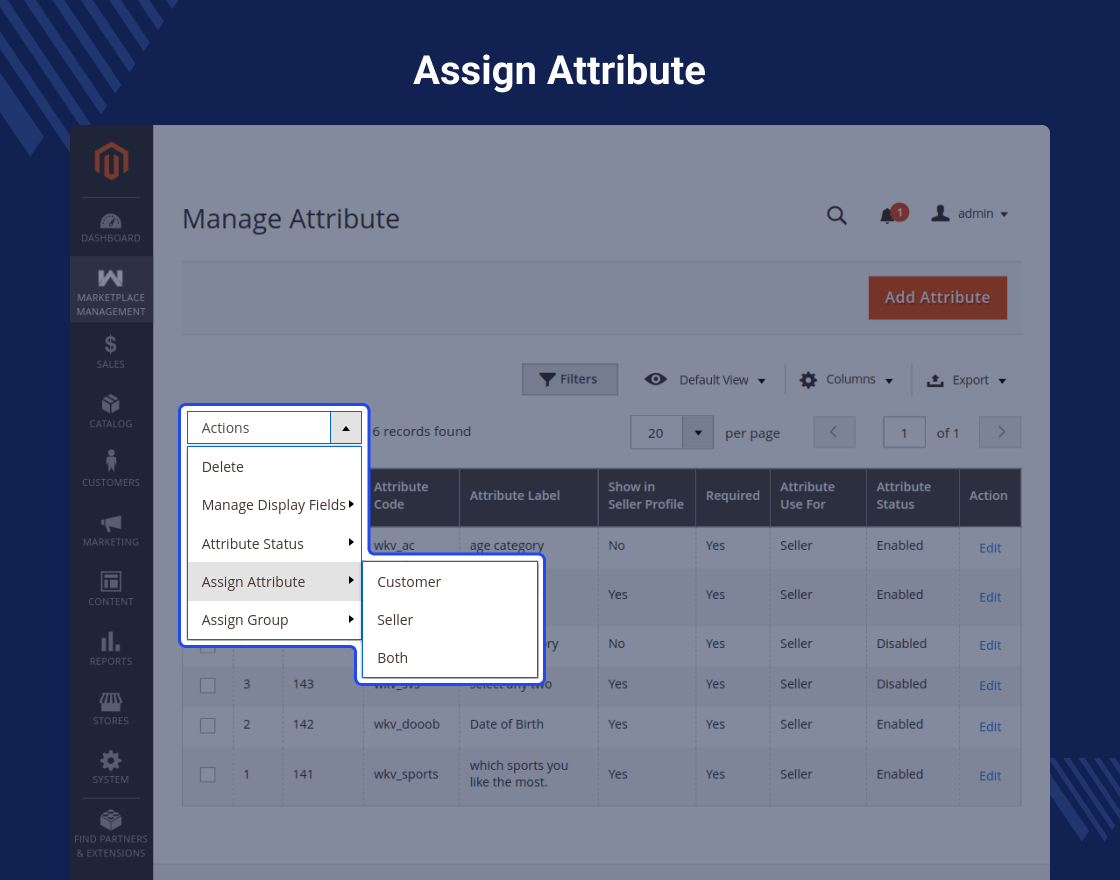Magento 2 Vendor Attribute Manager Marketplace Add-On