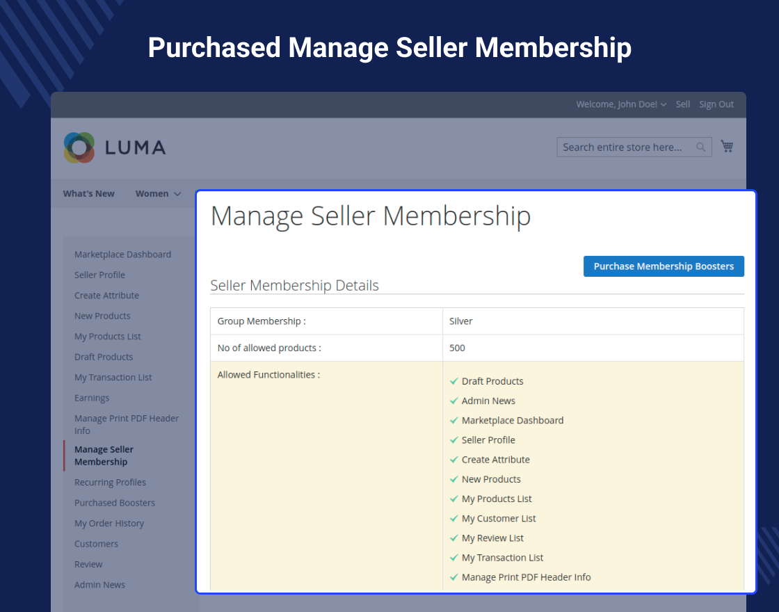 Magento 2 Seller Groups Marketplace Add-On