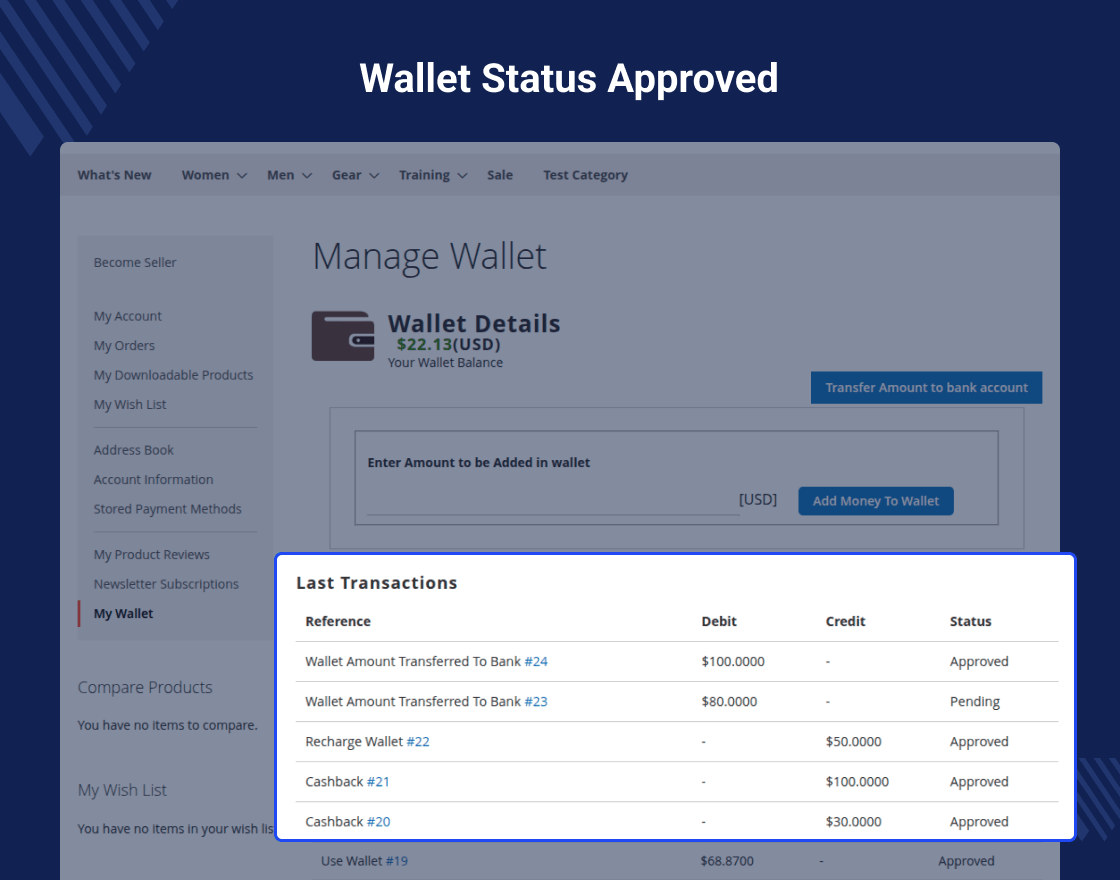Magento 2 Multi Vendor Wallet