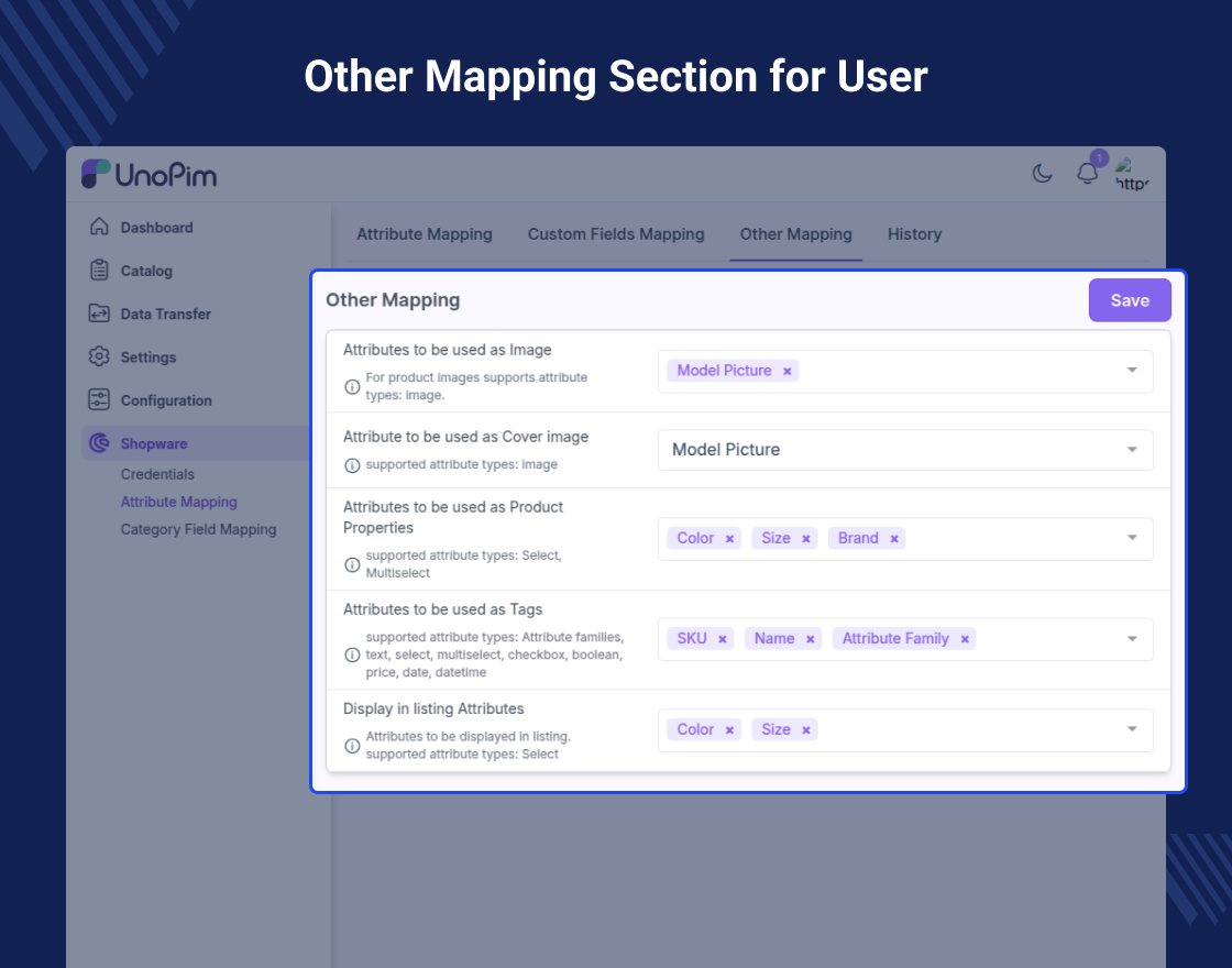 UnoPim Shopware 6 Connector