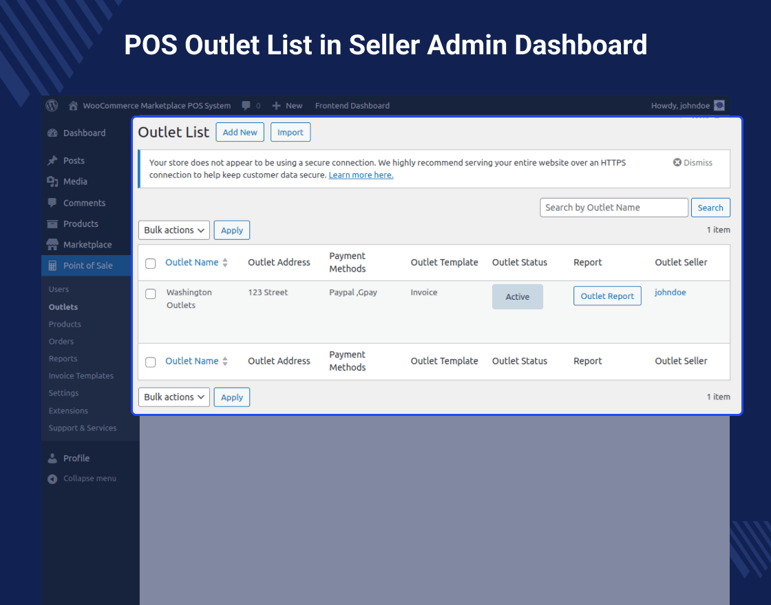 Marketplace Point of Sale System WooCommerce