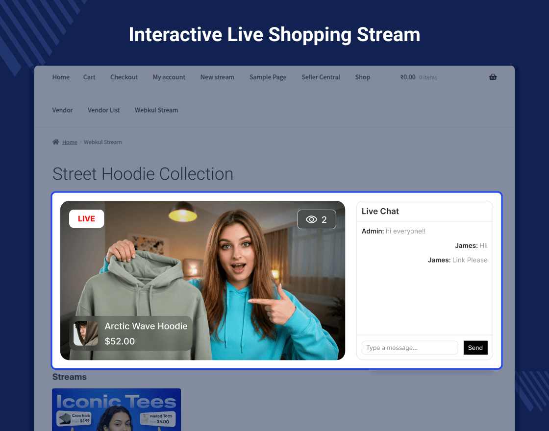 WooCommerce Agora Live Stream
