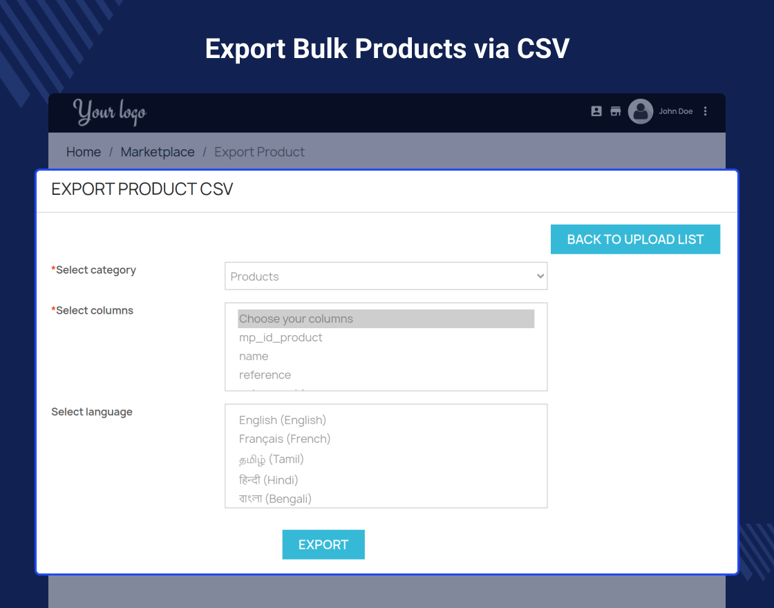 Prestashop Marketplace Mass Upload 