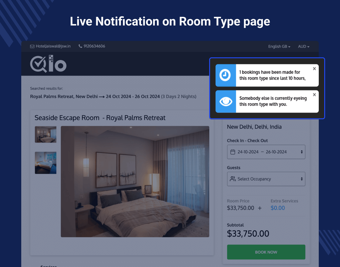 QloApps Live Notifications