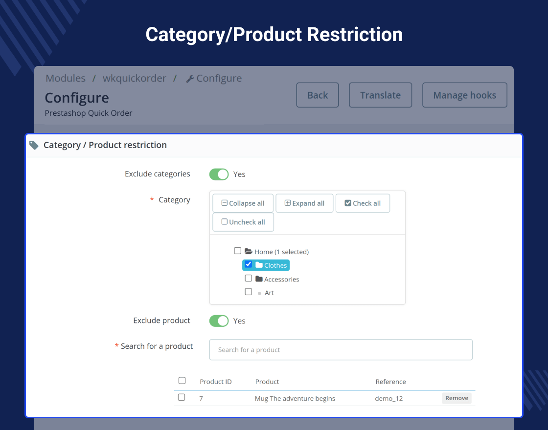 Prestashop Quick Order 