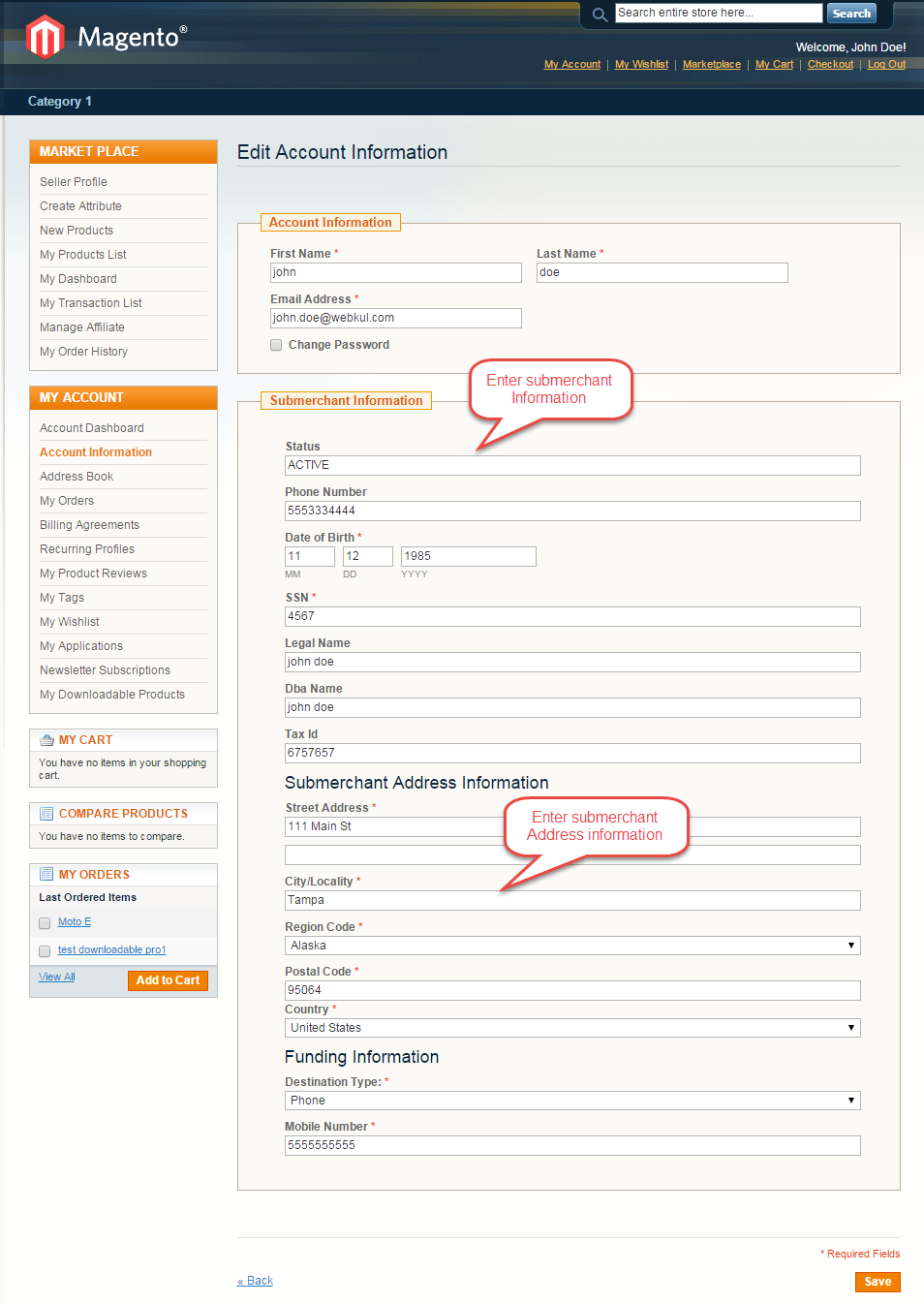 Magento (OpenMage) Marketplace Braintree Payment Gateway