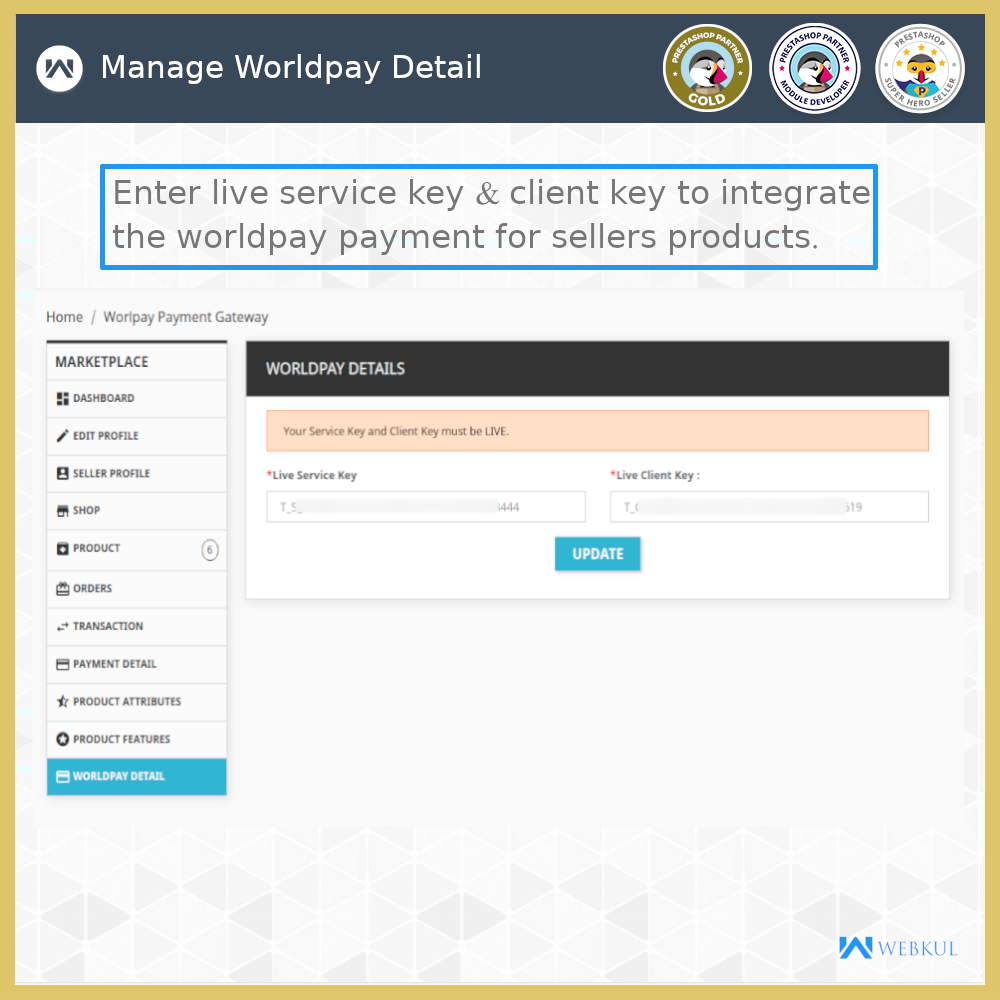 Prestashop Marketplace Worldpay Payment Gateway