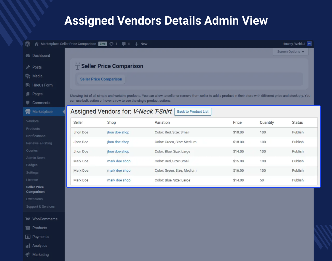 Multi Vendor Price Comparison for WooCommerce 
