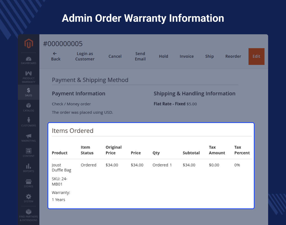 Magento 2 Warranty Management System