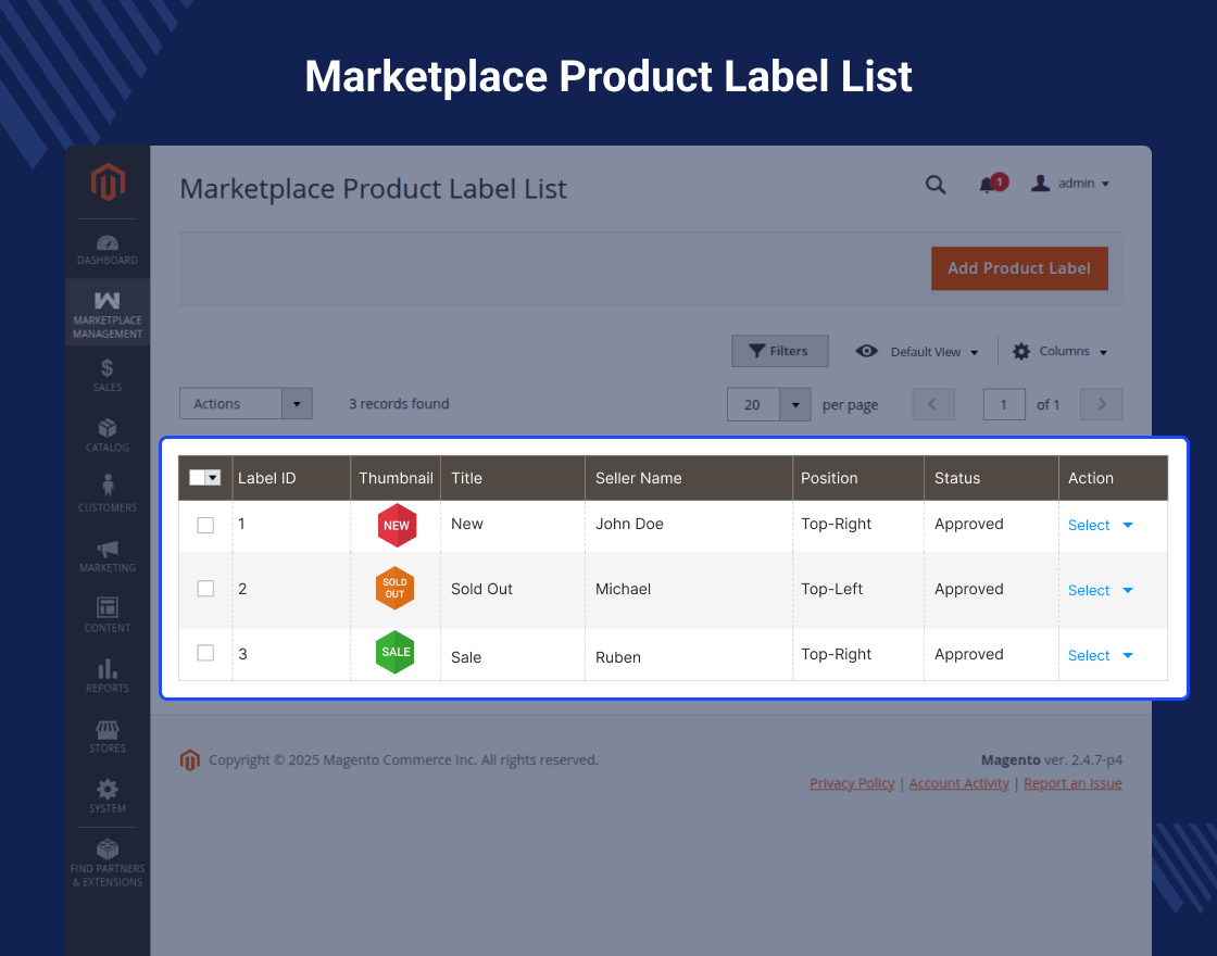 Magento 2 Marketplace Product Labels 