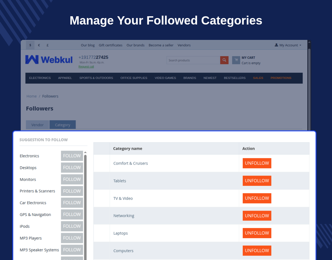 CS-Cart Follow Vendor And Category