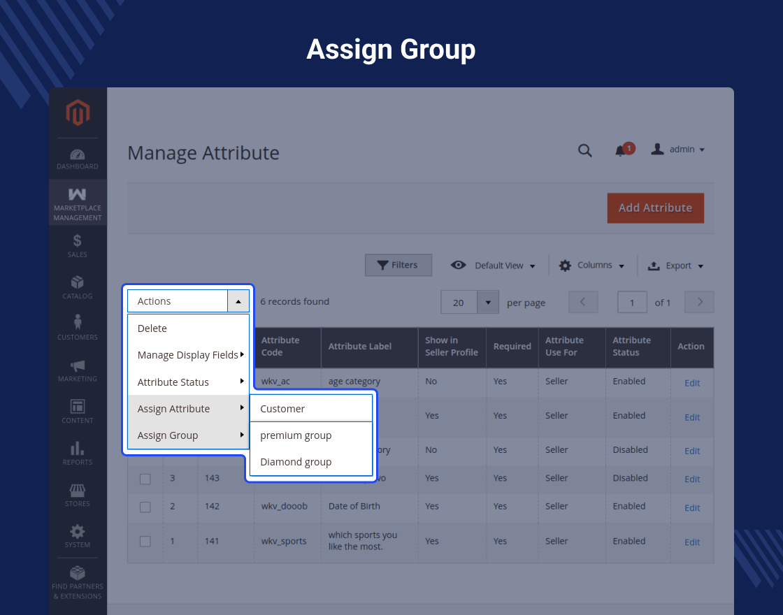 Magento 2 Vendor Attribute Manager Marketplace Add-On