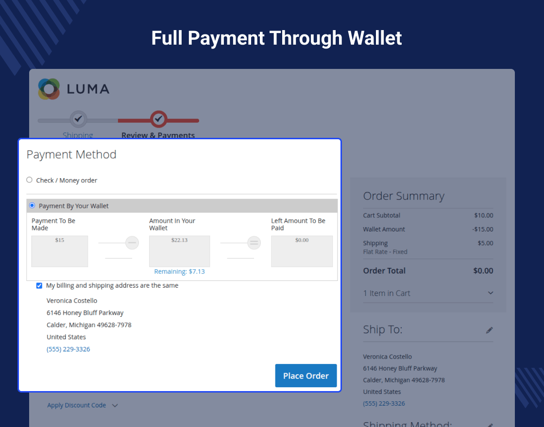 Magento 2 Multi Vendor Wallet