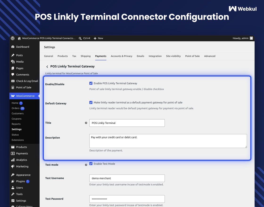 WooCommerce POS Linkly Terminal Connector