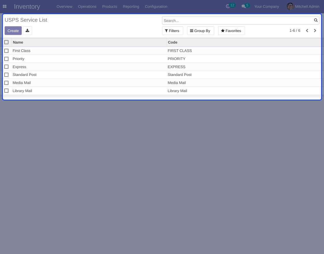 Odoo USPS Shipping Integration