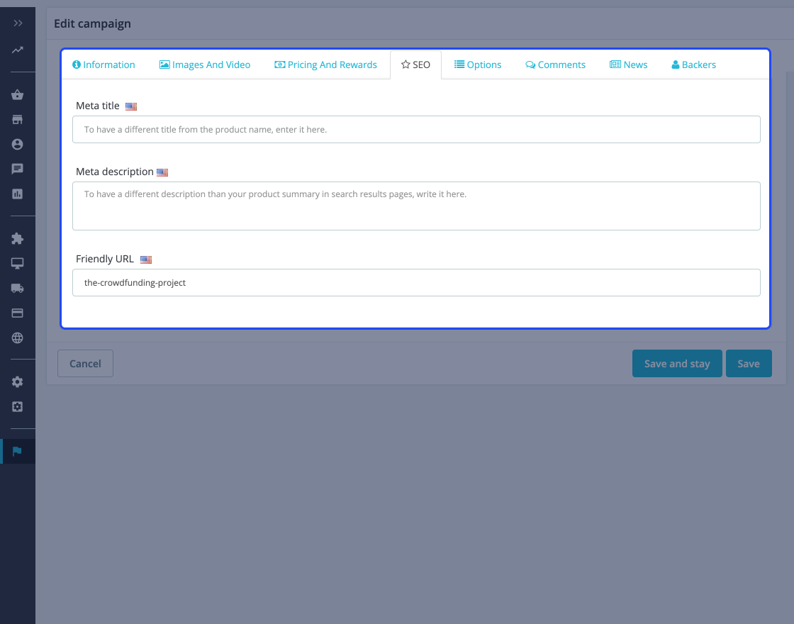 Prestashop Crowdfunding Program