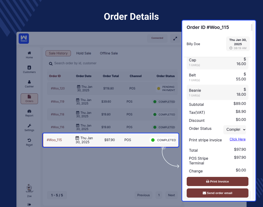 WooCommerce POS Stripe Reader M2 Integration