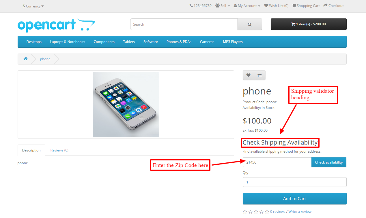 Opencart Shipping Validator