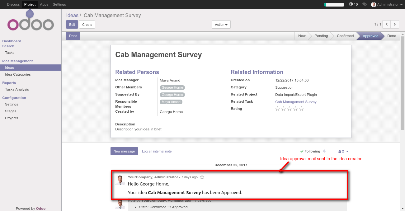 Odoo Idea Management