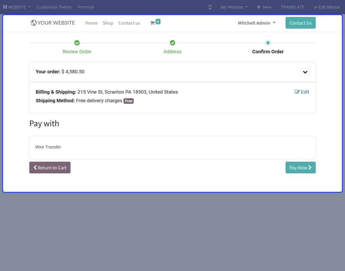 Odoo Website Product Collection