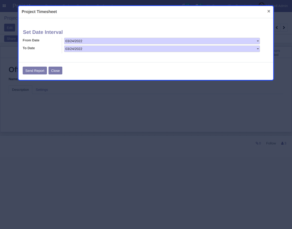 Odoo Project Timesheet Reports