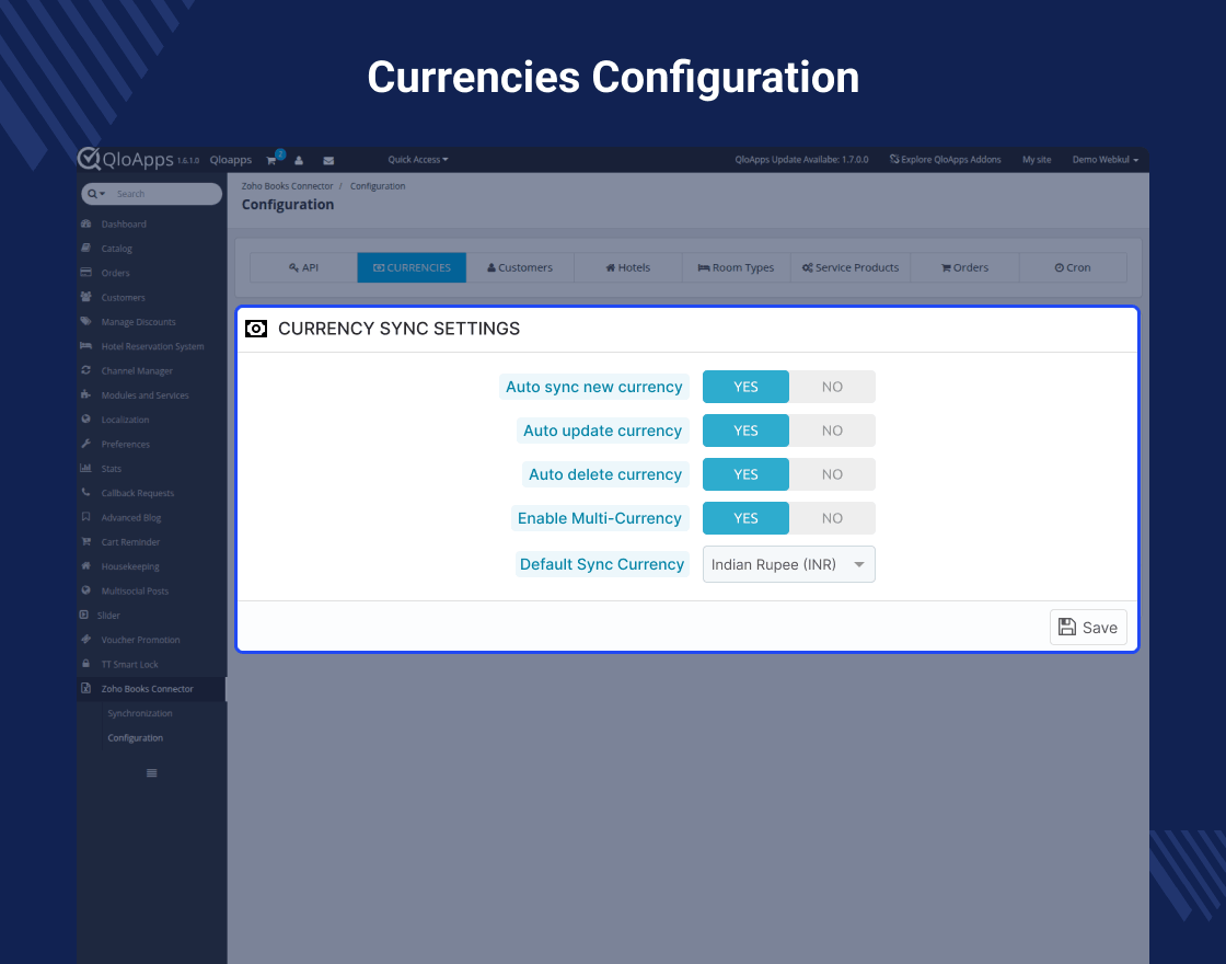 QloApps Zoho Books Connector