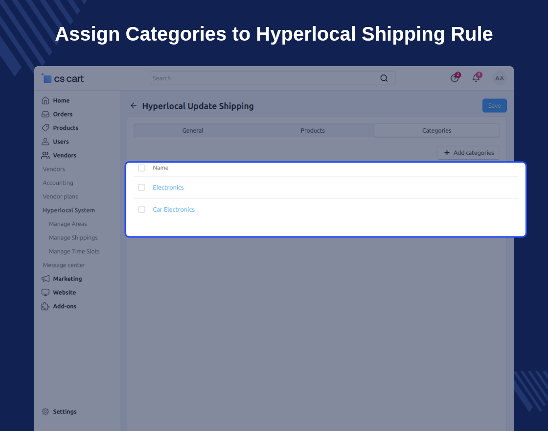 CS-Cart Hyperlocal System