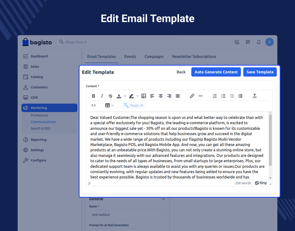 Bagisto ChatGPT Content Generator