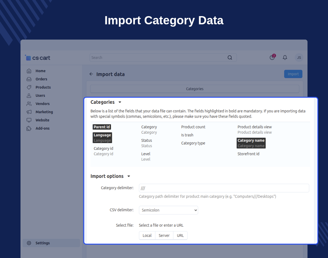 CS-Cart Category Management