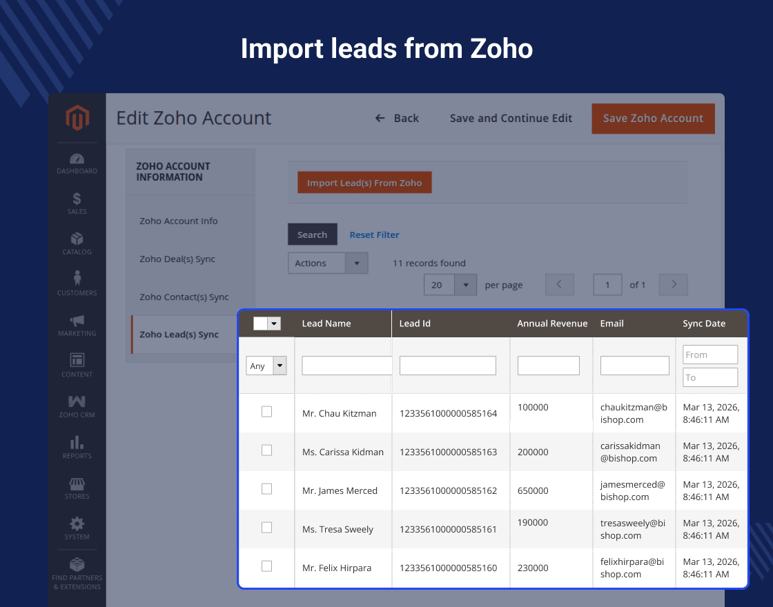  Magento 2 Zoho CRM Integration