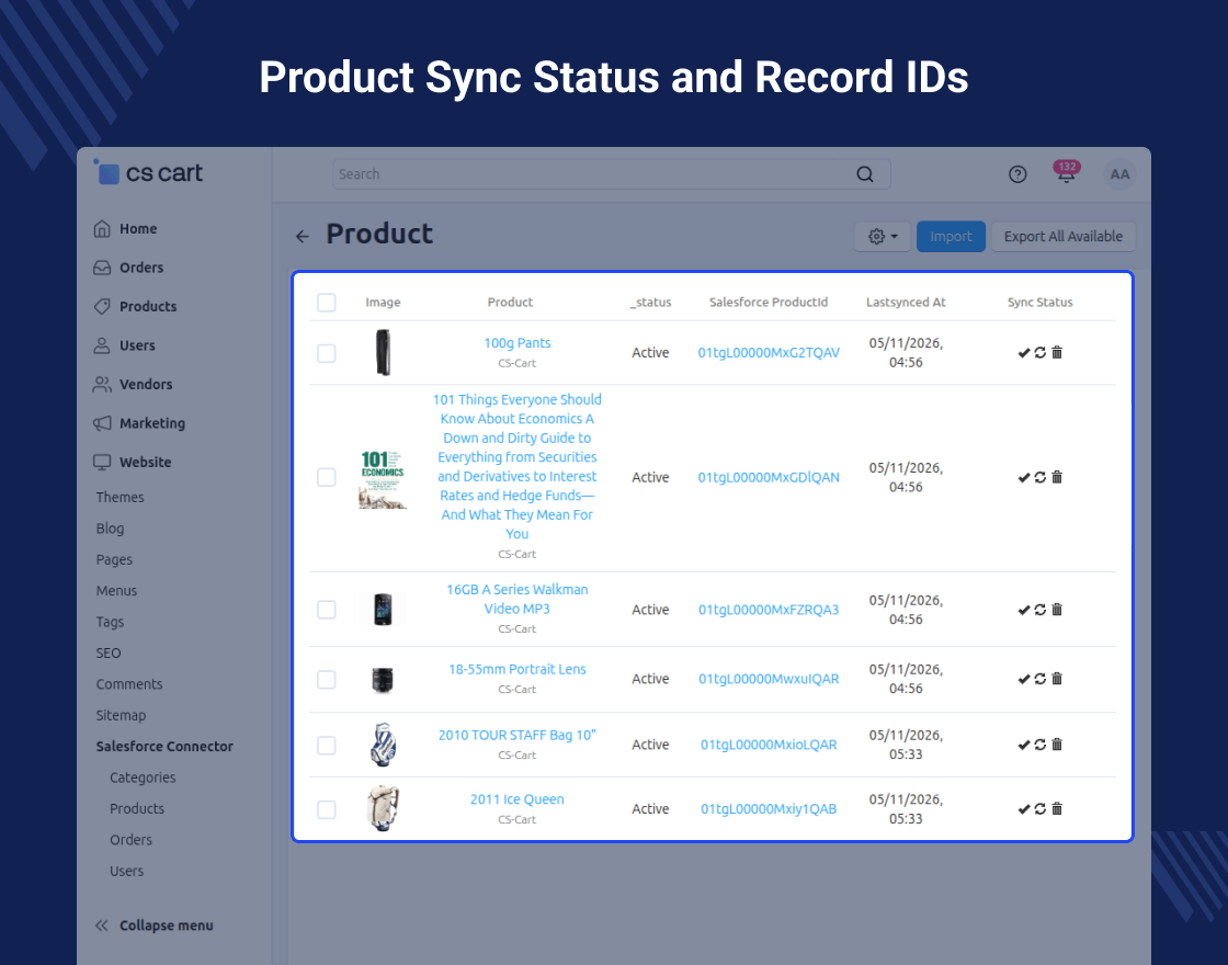 CS-Cart Salesforce Connector