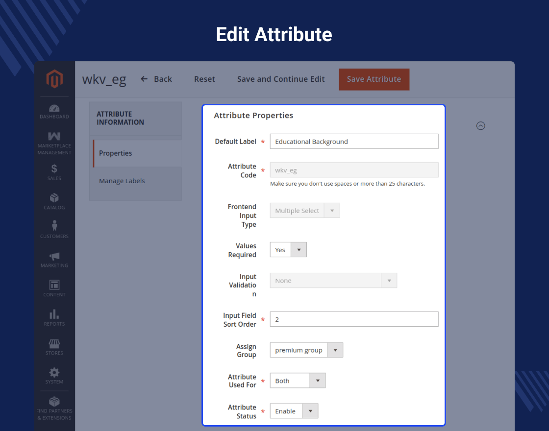 Magento 2 Vendor Attribute Manager Marketplace Add-On
