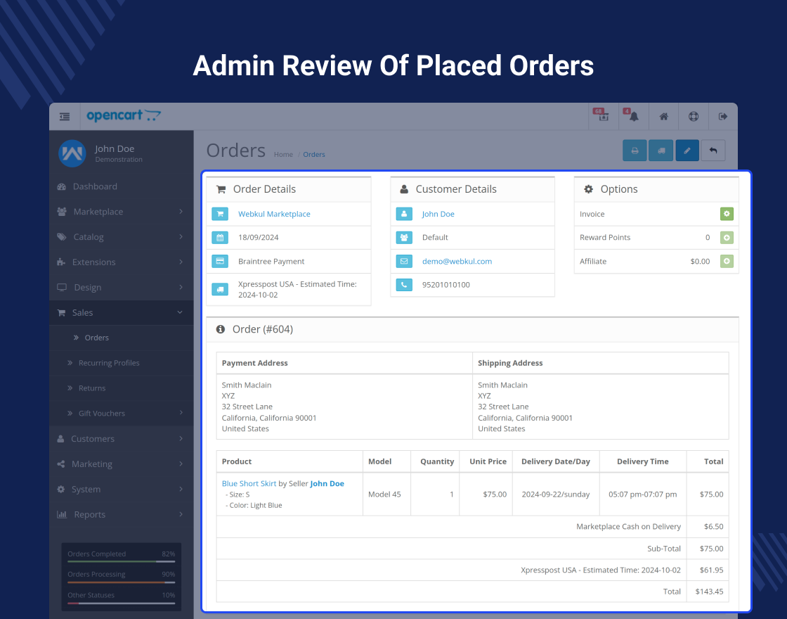 Opencart Marketplace Canada Post Shipping
