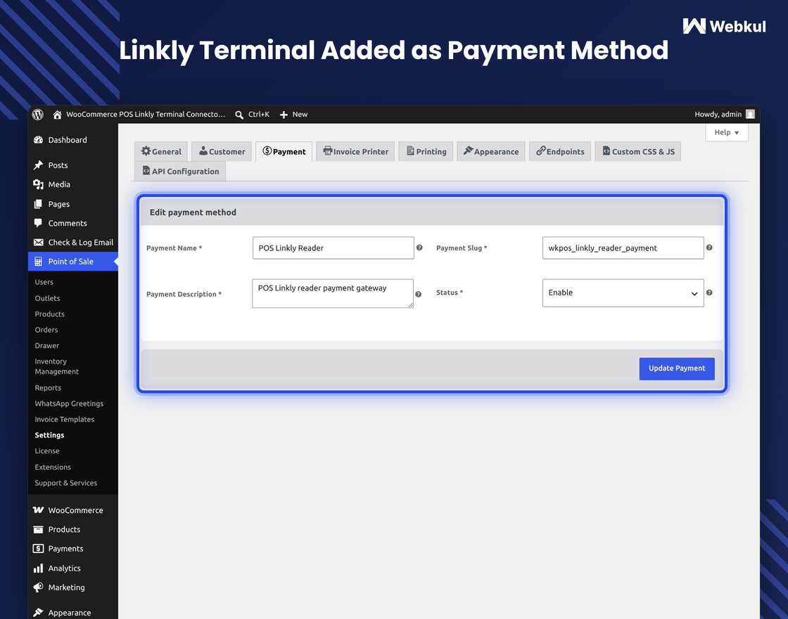 WooCommerce POS Linkly Terminal Connector