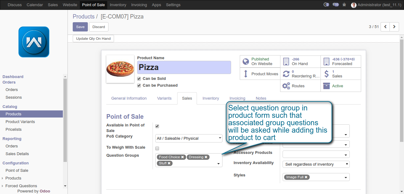 Odoo POS Order Customization