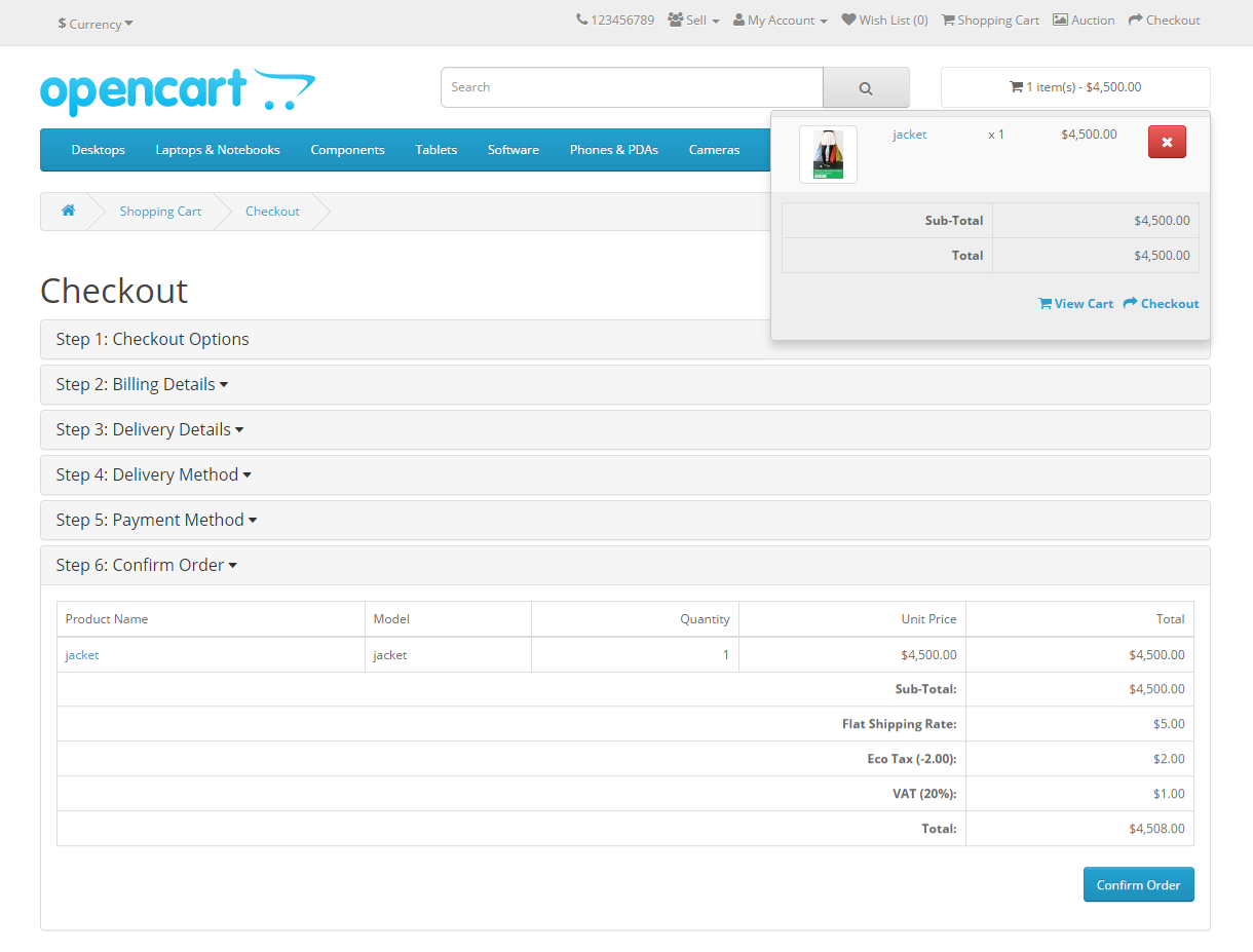 Opencart Marketplace Single Seller Checkout