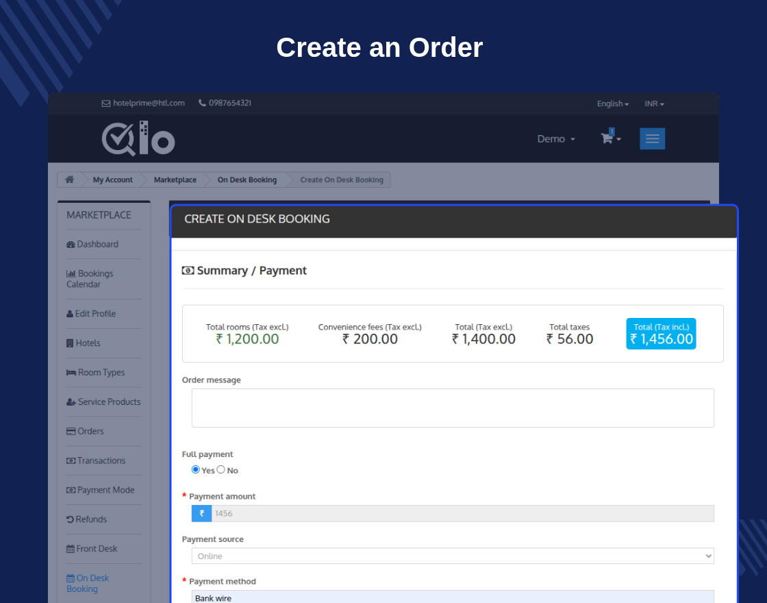 QloApps Marketplace On Desk Booking