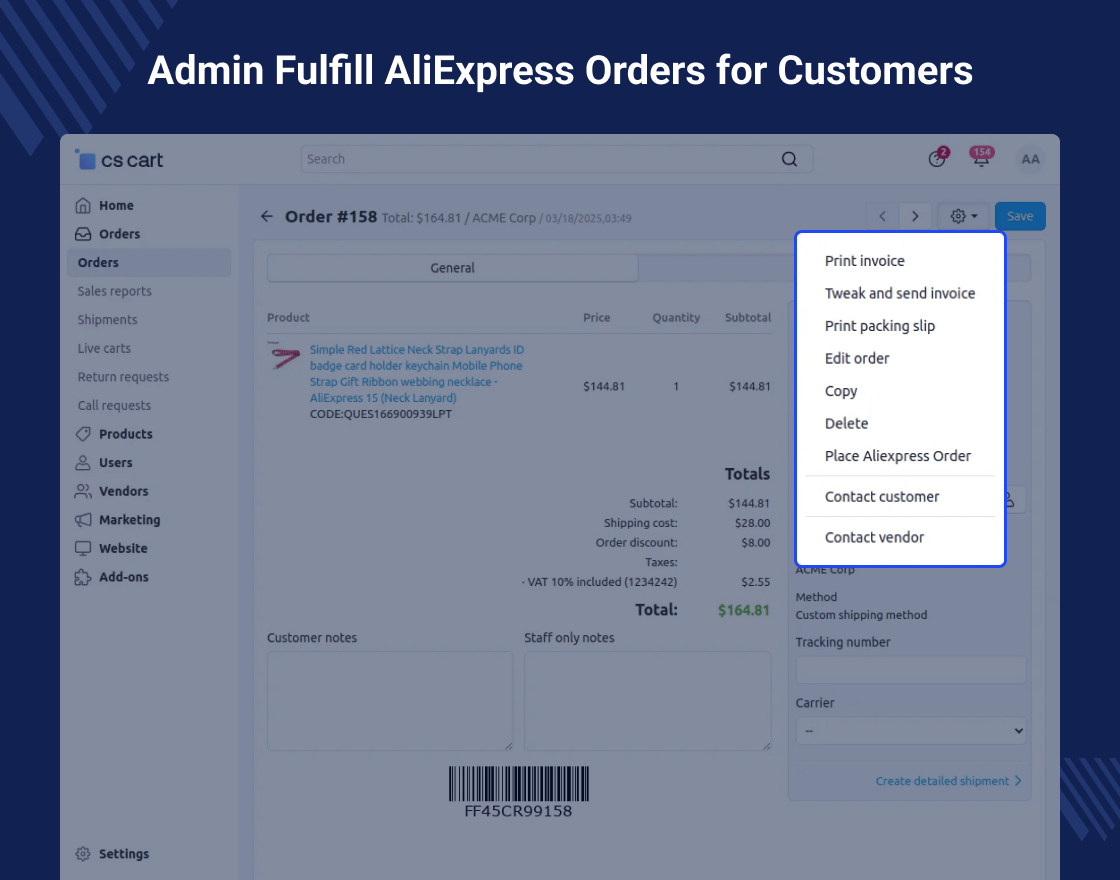 CS-Cart AliExpress Dropshipping