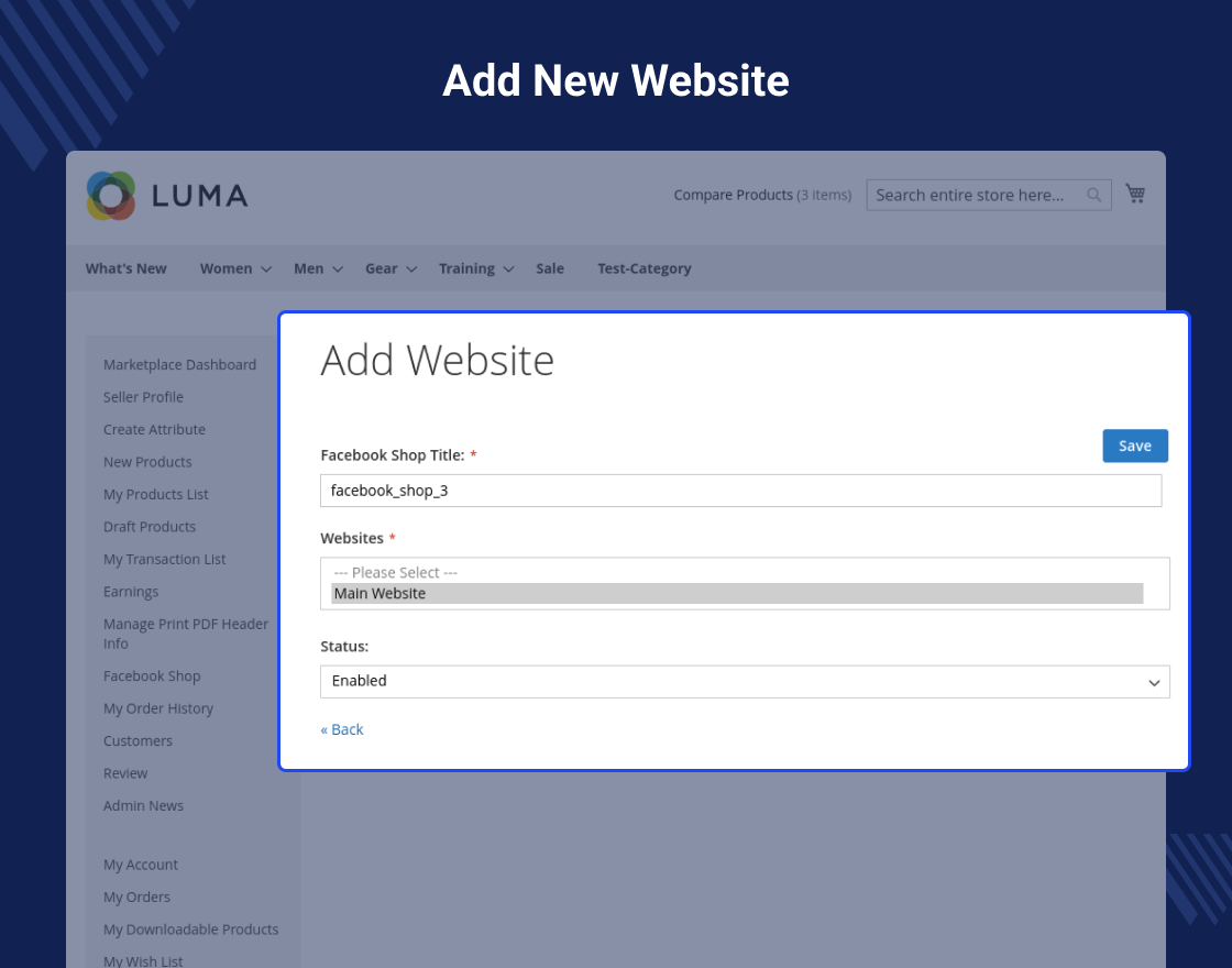Magento 2 Multi Vendor Facebook Shop
