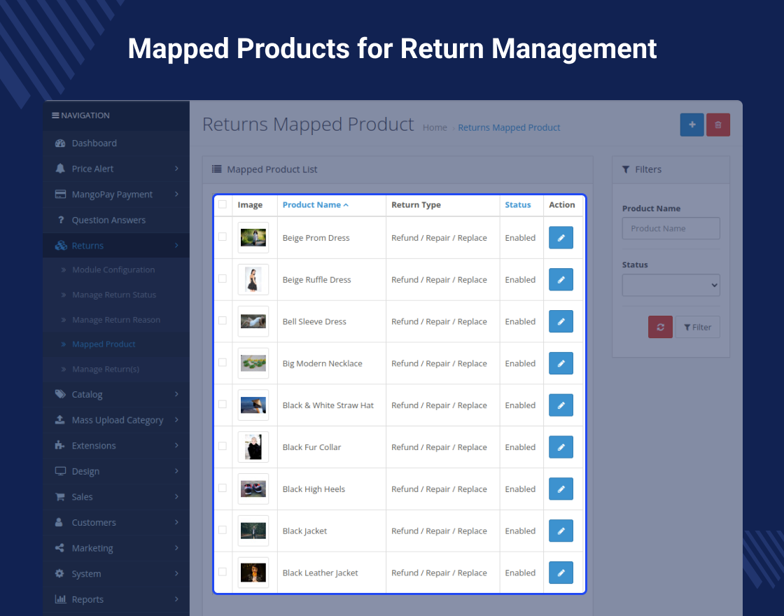 Opencart Product Return RMA
